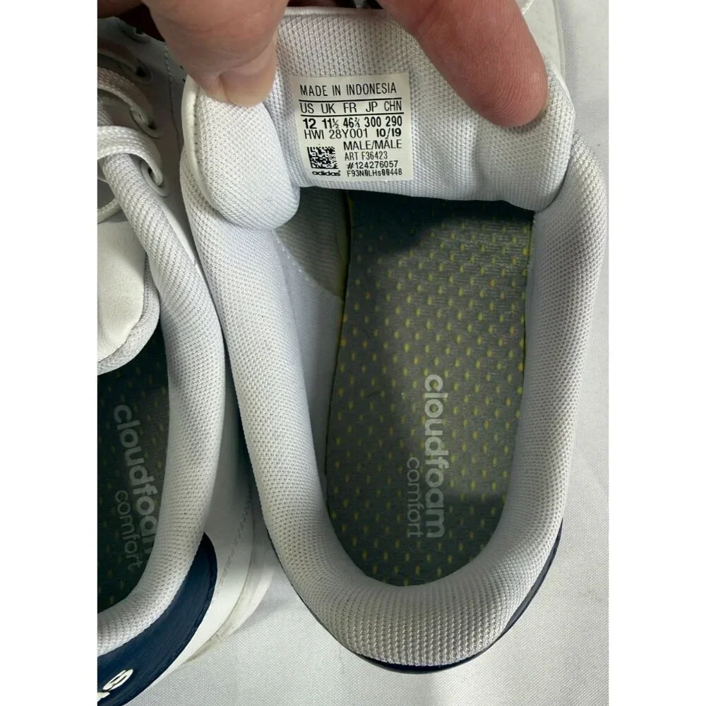 Adidas‎ Cloudfoam Advantage Running Sneaker Shoes Mens 12 White/Black F36423